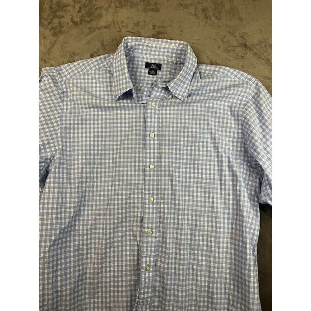 Brooks‎ Brothers Shirt Mens 2XL XXL Blue yellow 346 check Button Up